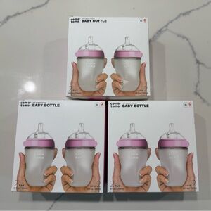 Comotomo Pink Baby Bottle 3 pack